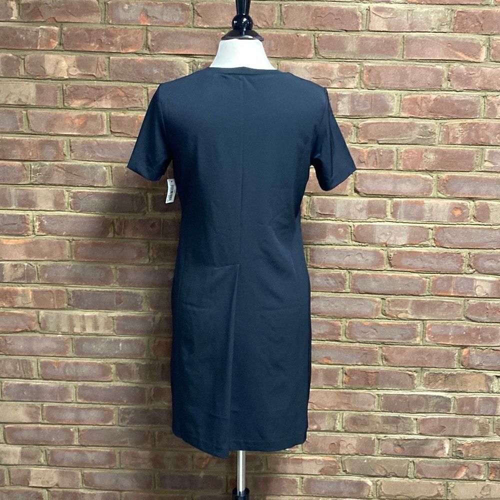 LARK & RO Black Crewneck Short Sleeve Dress Size 6 NWT - Picture 4 of 7